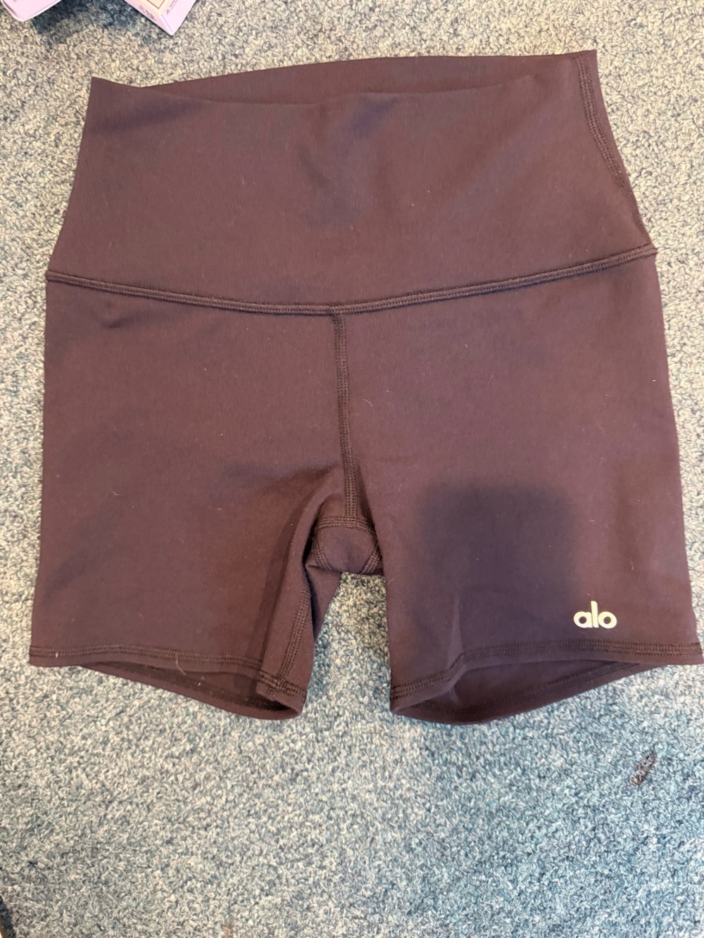 ALO Yoga High-Waist Athletic Bike Shorts in Deep Plum